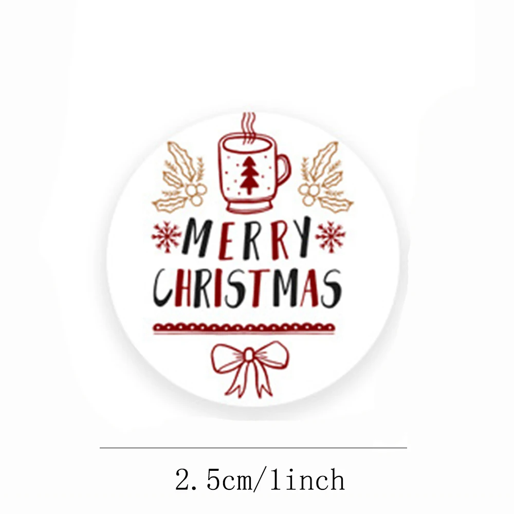 50-500pcs Merry Christmas Gift Box Decoration Seal Sticker Home Party Supplies Envelope Label Scrapbook Stickers