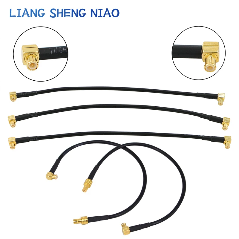 RF Signal Cable Test Lines MCX Male Rightangle to SMB Male Connector Pigtail Coaxial Jumper RG174 Cable 20cm 50 ohm