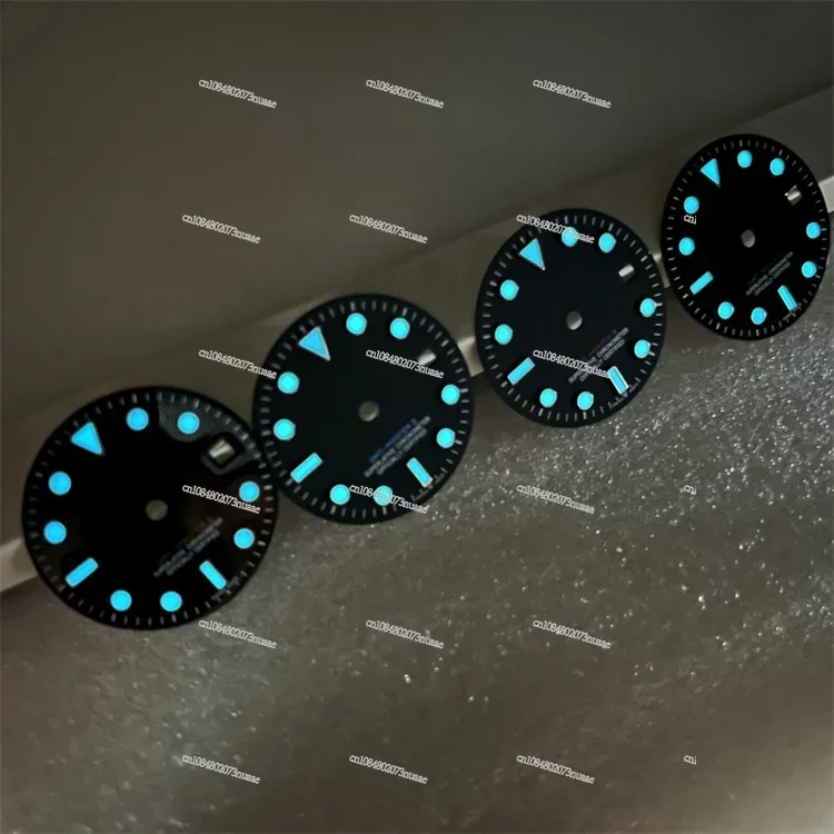 For GMT Dial 2836 Mechanical Blue-green Luminous Substitute Labor 8215 Case Water Ghost 3804 Yacht R Standard Watch Accessories