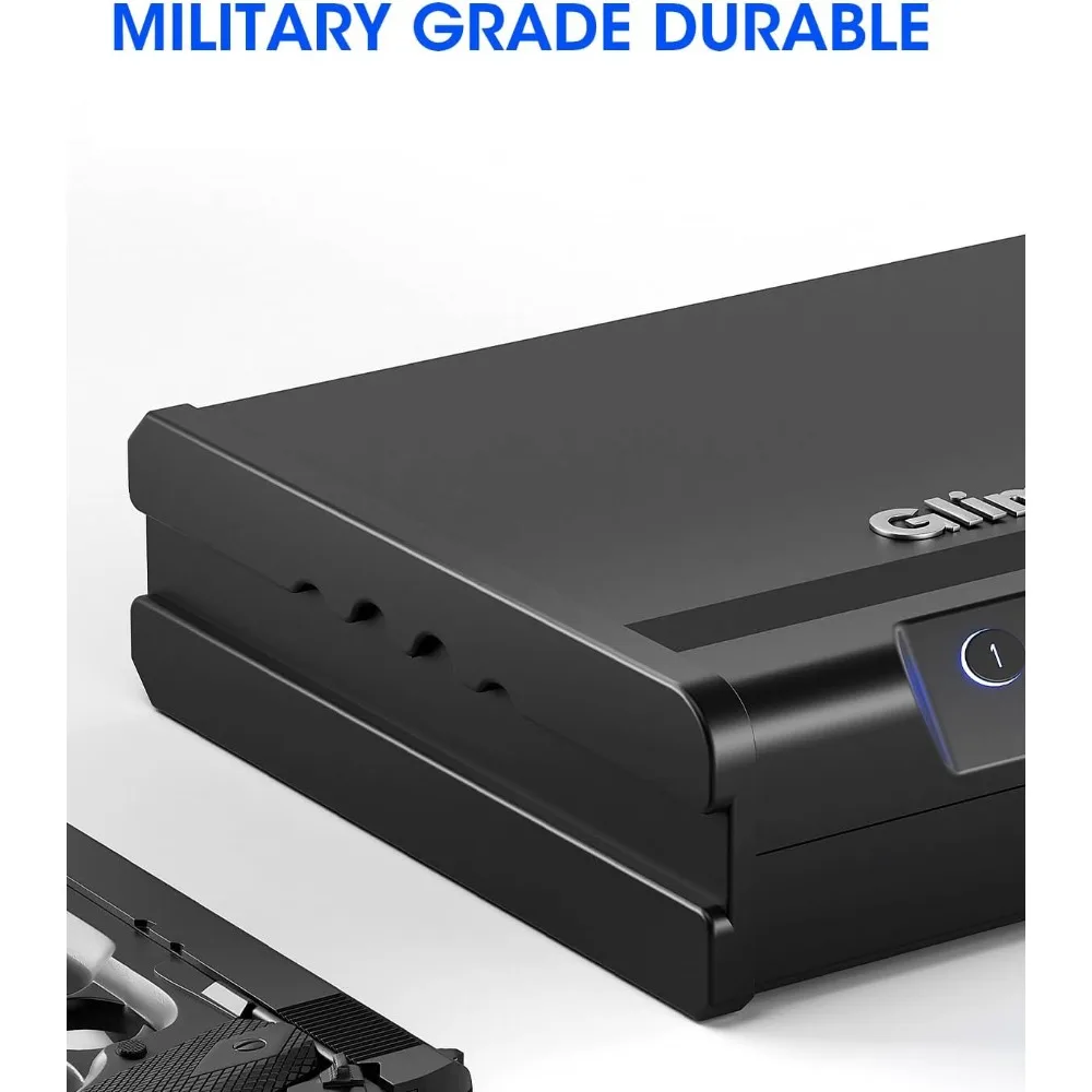 Waffentresor, biometrischer Waffentresor für Pistolen, Easy Edition, 3-Wege-Schnellzugriff mit Fingerabdruck/Digitaltastatur/Schlüssel, Smart Pistole S