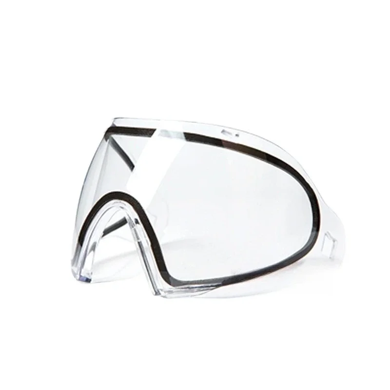 

Single-layer lenses for full face protective masks