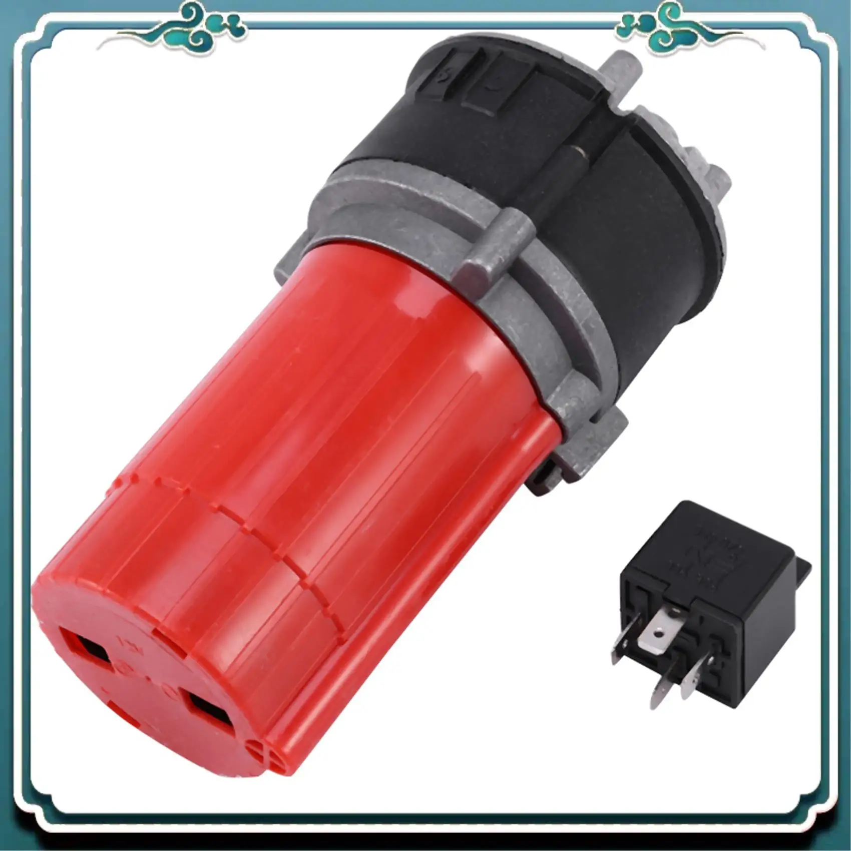 Eco-Friendly 125Db 12V Red Dixie Car Trumpet Air Horns DIXIE Musical Air Horn Dukes Of Hazzard General Lee For Car Truck Boat