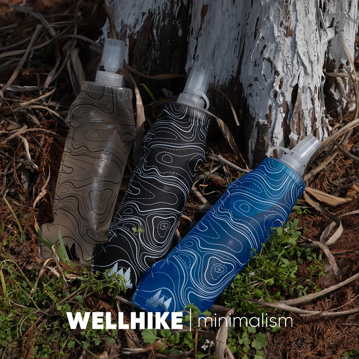 WELLHIKE Soft Water Bottle TPU Folding Nozzle Ultralight Hiking Outdoor Squeeze Hydration Pouch Backpack Supplies Kettle