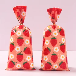 Strawberry Theme Candy Cookie Bags Girls Birthday Party Gift Bags Wedding Birthday Party Favors Baby Shower Decor