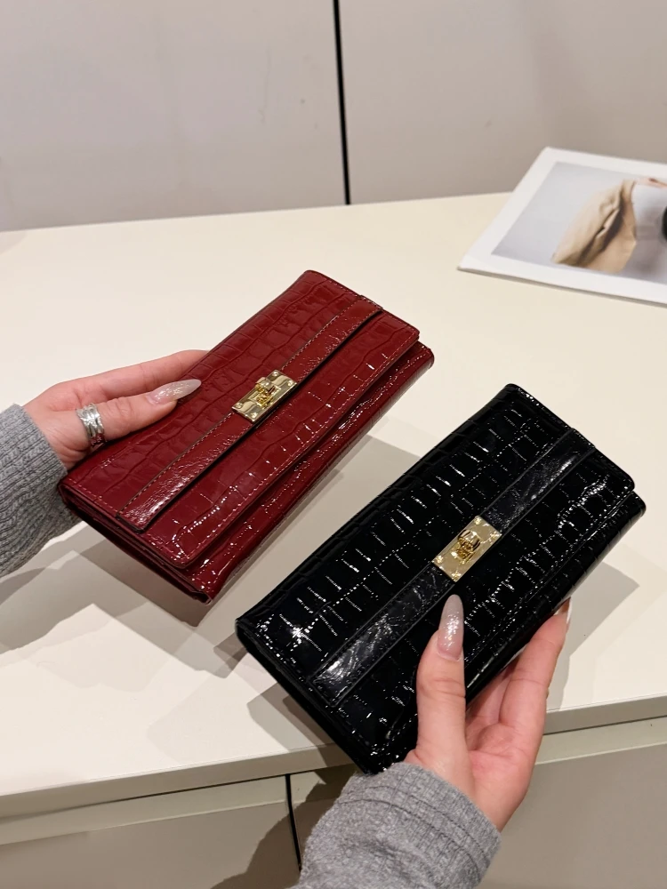 carteira-e-com-padrao-de-crocodilo-para-mulheres-ande-capacidade-varios-slots-para-cartoes-bolsa-para-celular-es