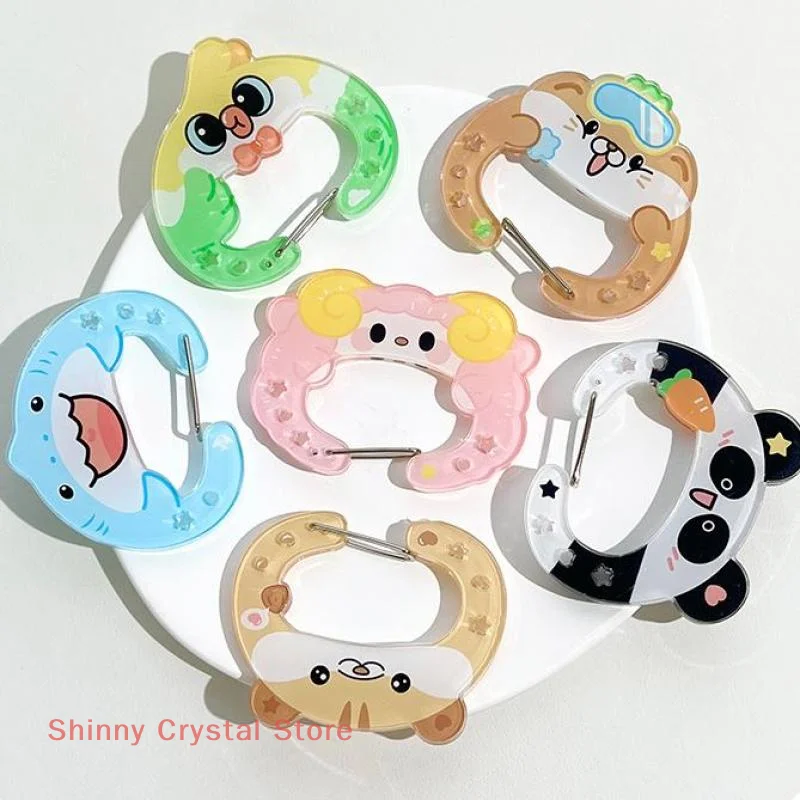 

Очаровательный карабин с анимированными животными, брелок с акриловой пряжкой, украшение для рюкзака, универсальный крючок для ключей