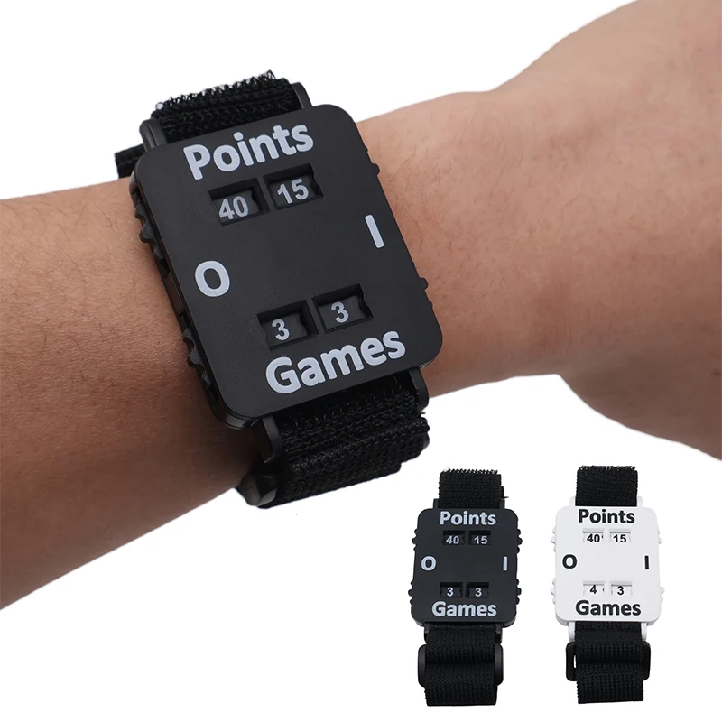 Padel Tennis Scorekeeper with Elastic Strap Portable Paddle Tennis Score Counter for Board Tennis Referee Clicker Clear Display