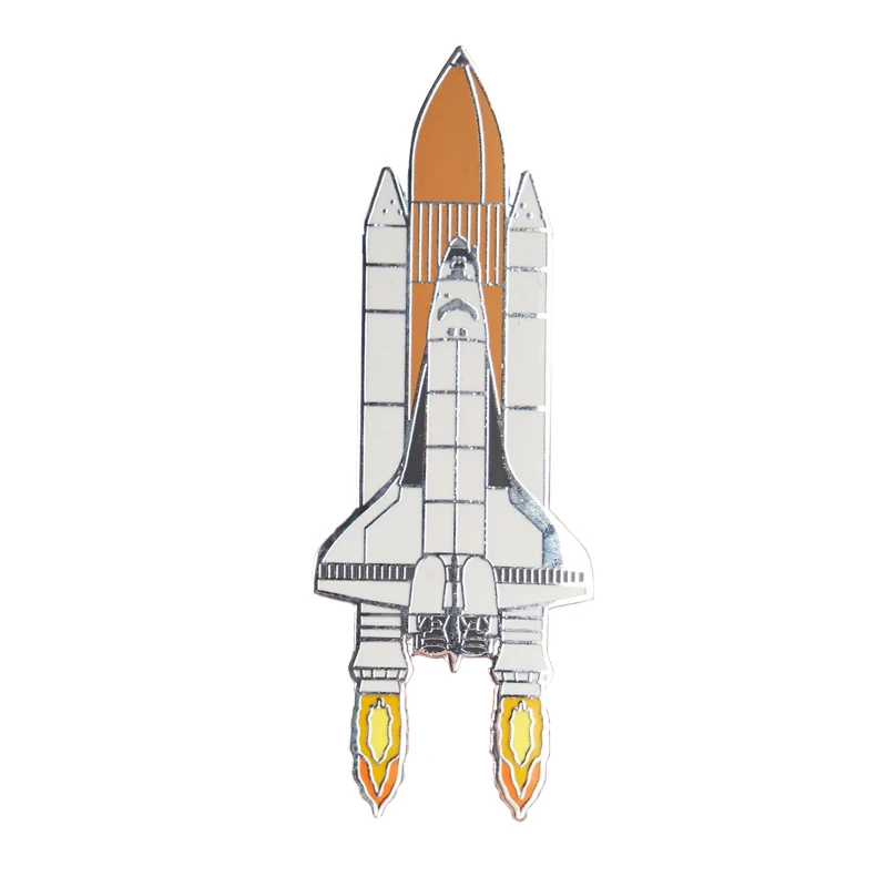 Nuova spilla smaltata Space Shuttle squisita collezione di Badge con spilla con risvolto scientifico di alta qualità per regalo aerospaziale