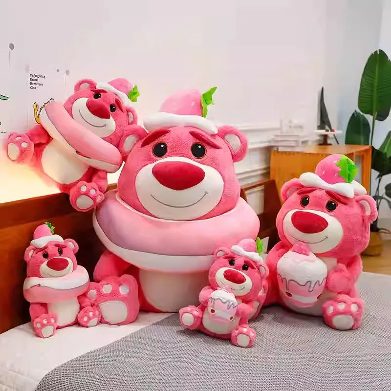 Miniso Lotso Plush Toy Festival Gift Homdecor Sofa Plush Pillow Cake Lotso Stuffed Doll Children's Birthday Gift Christmas Gift