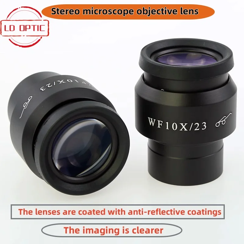 WF10X23 Stereo Microscope Eyepiece, 10X High Eye Point Eyepiece, with Adjustable Mounting Size of 30MM for a Large Field of View