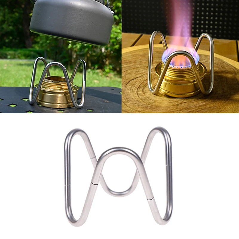 

Outdoor Camping Alcohol Stove Bracket Stainless Steel Detachable Bracket Portable Camping Accessories Camping Hiking Stove