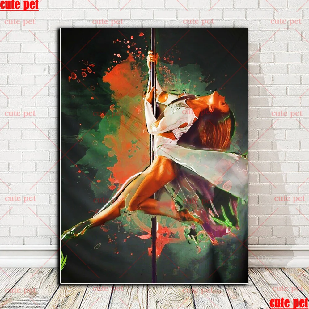 

Diamond Embroidery Pole dance woman Diamond Painting Cross Stitch 5D Diamond Decoration Full Square round Drill Handmade puzzle