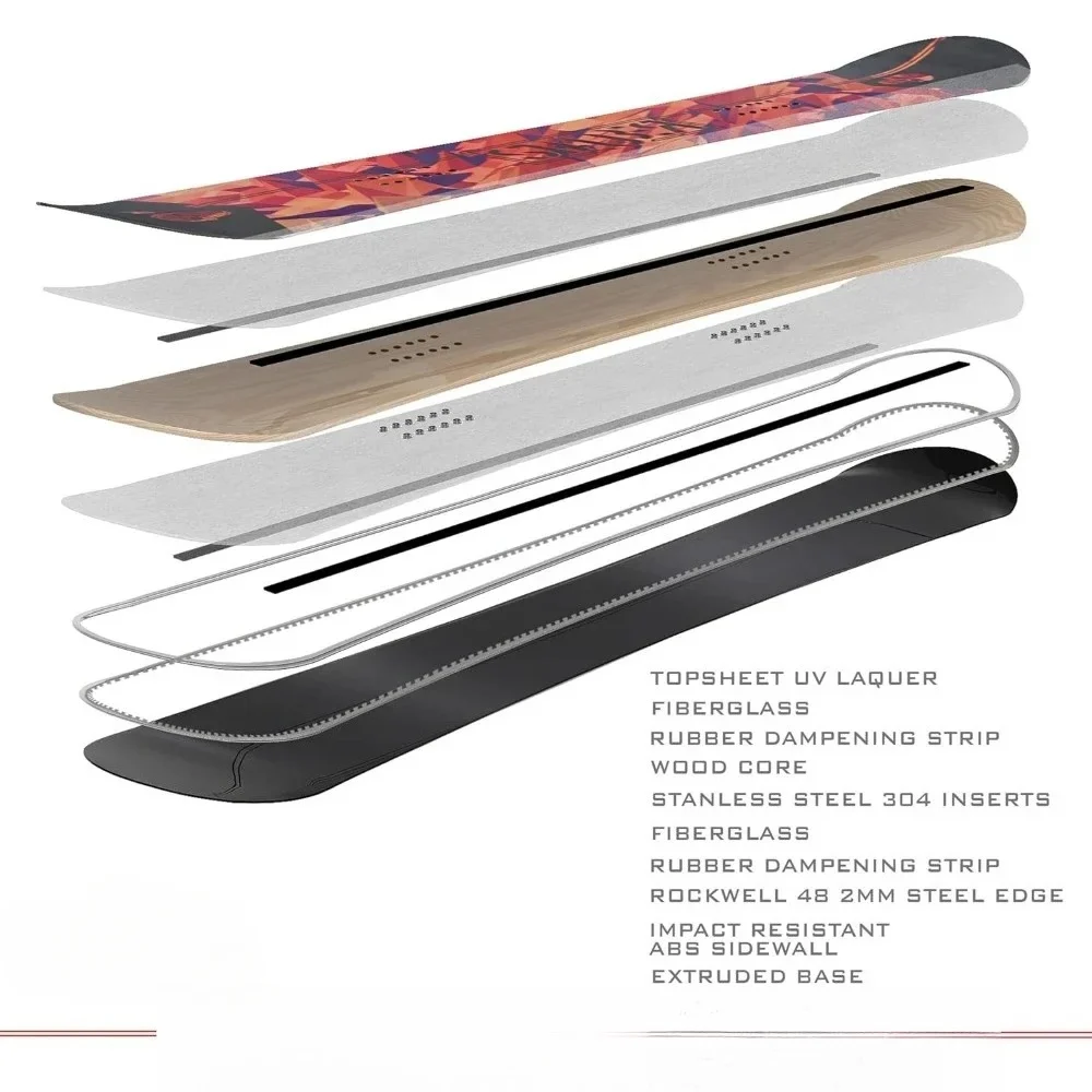 Pacchetto snowboard e rilegatura Summit: il miglior snowboard e leganti per tutti i terreni, doppio direzionale, con profilo ibrido per tutti i livelli