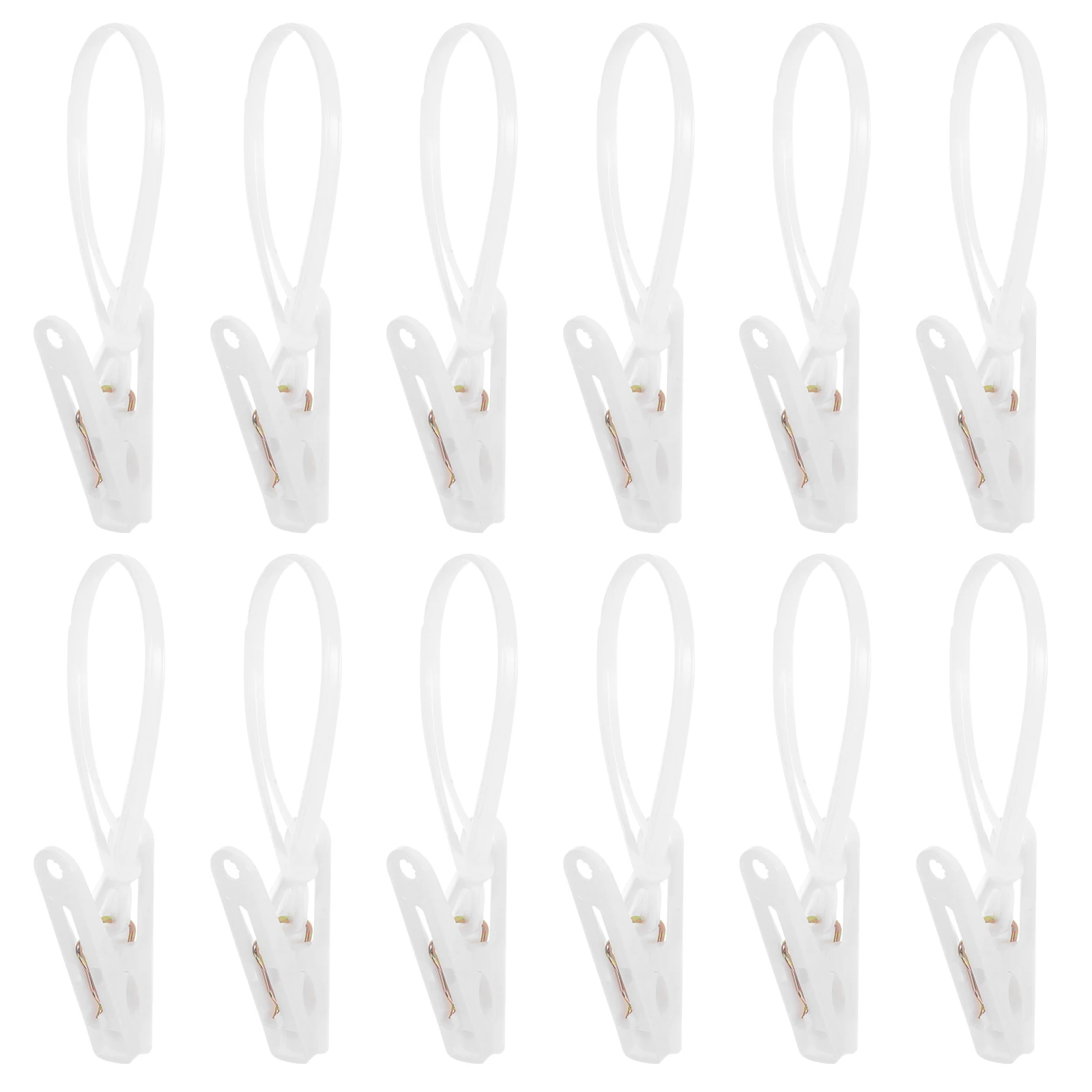 

60pcs Clothespins Heavy Duty Plastic Windproof Clips Travel Drying Hooks Sock Organizer Laundry Towel Holder Clothesline