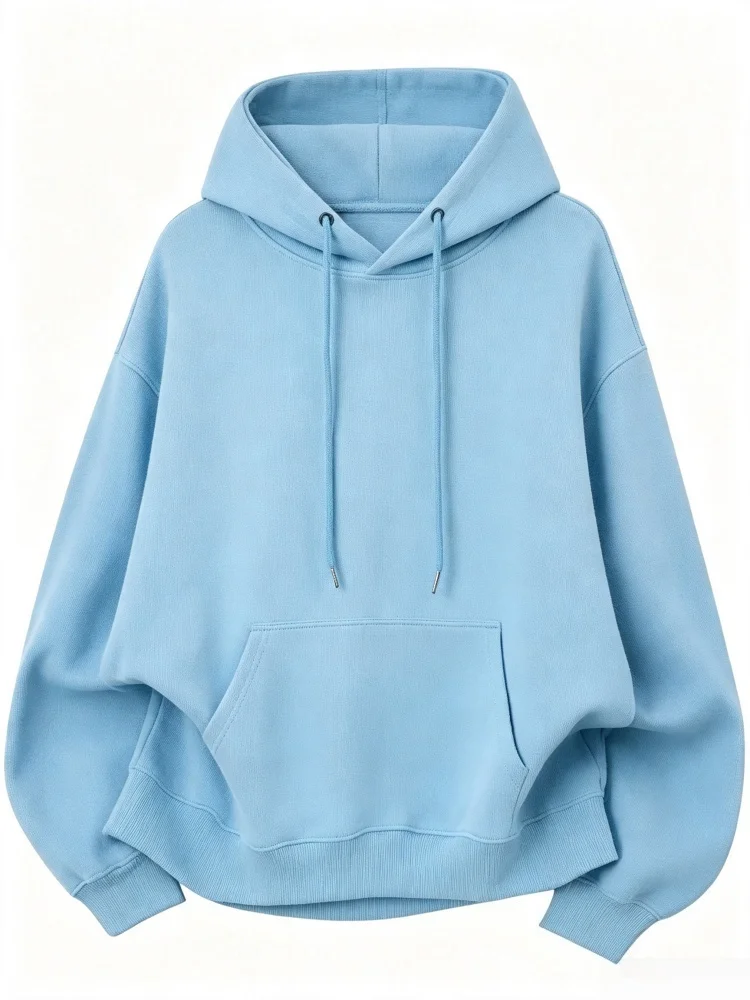 2026 heavyweight Korean style loose hooded sweatshirt men women long sleeved autumn high-end brand embroidered boutique pullover