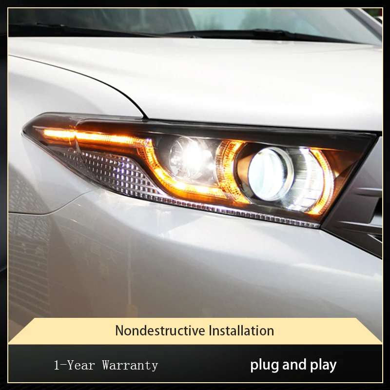 Headlight For Highlander 2012 2013 2014 Assembly LED Car Lights Projector Bifocal Lens DRL Signal Lamp Accessories