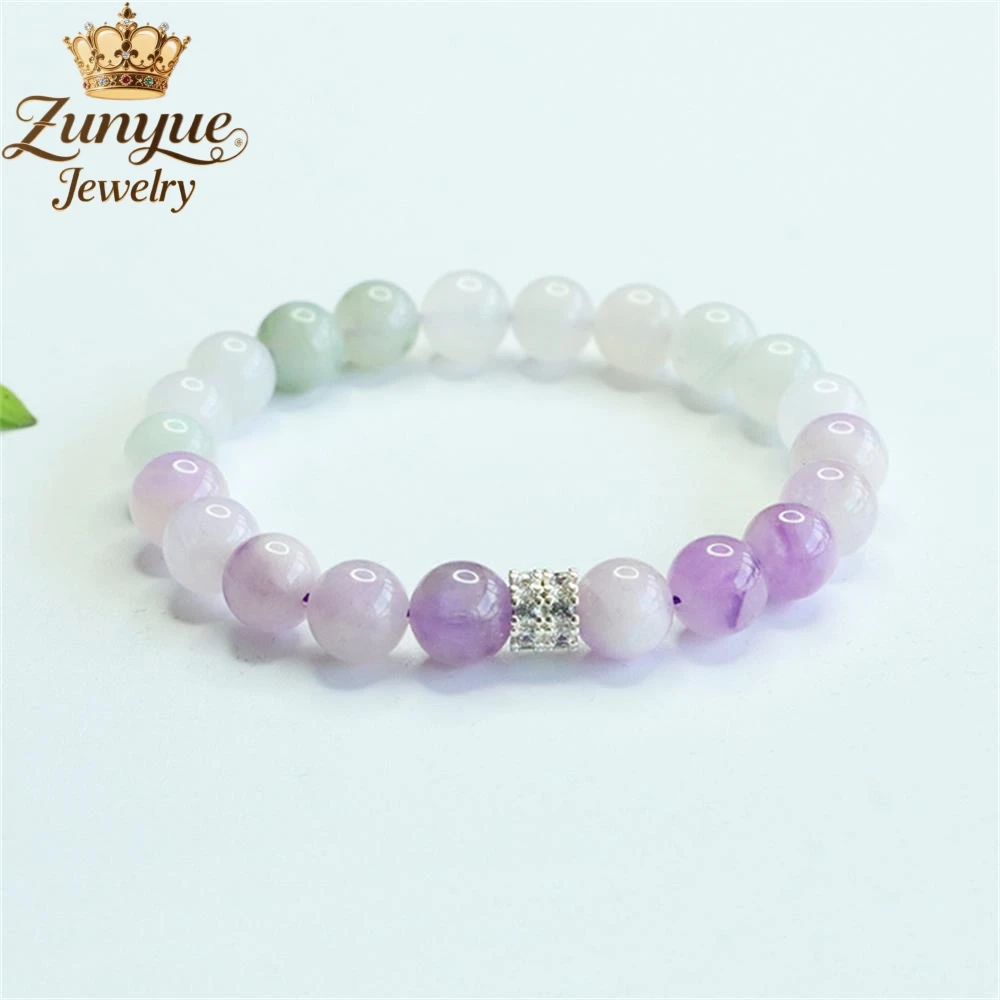 High-End Natural Amethyst Tianshan Jadeite Bracelet Luxury Quality Fashion Fine Jewelry Exquisite Elegant Popular Charms Young