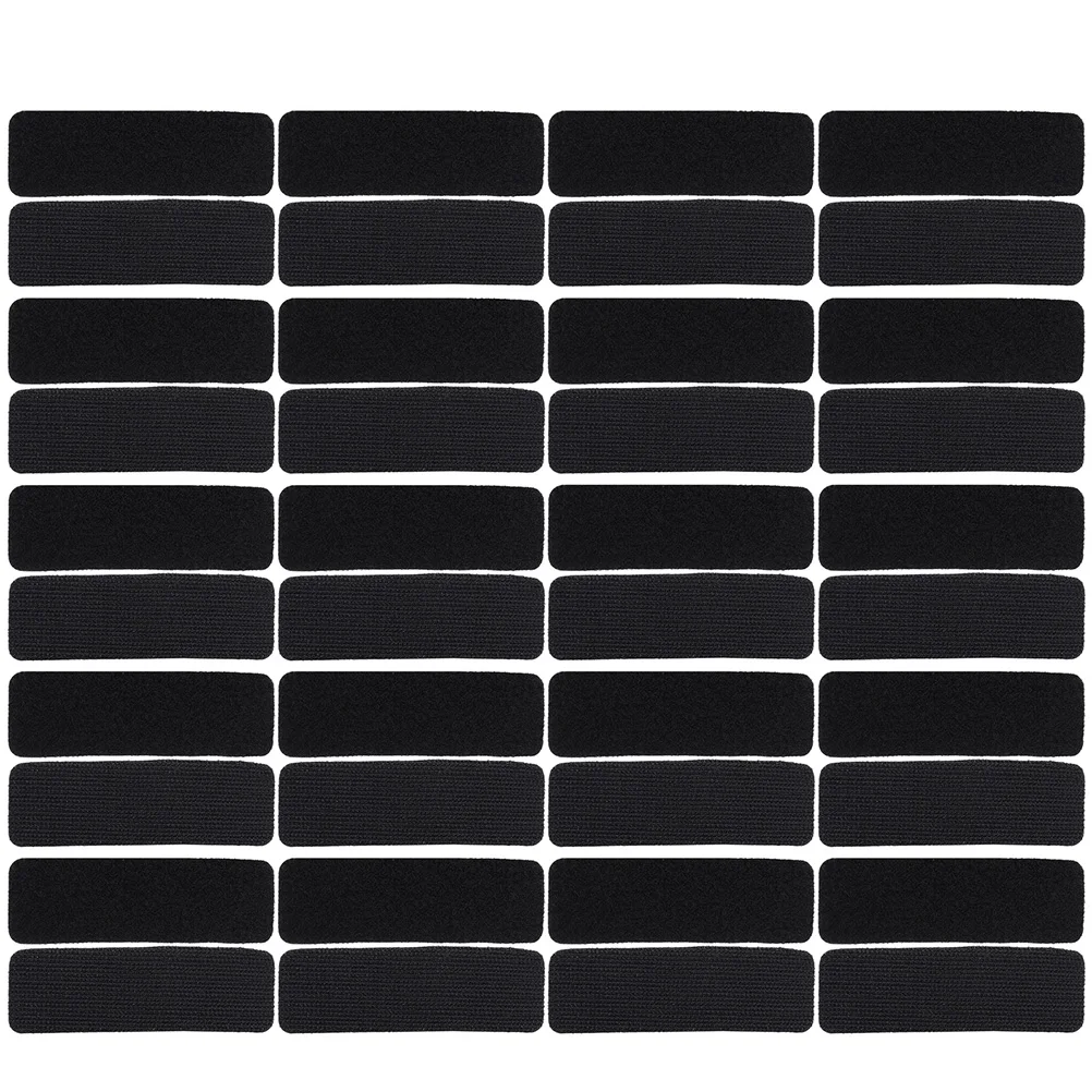 

30pcs Rounded Strips Double Sided Adhesive Tape Fasteners for Carpet Black Sticky Hook Loop Mounting Home Decor Supplies