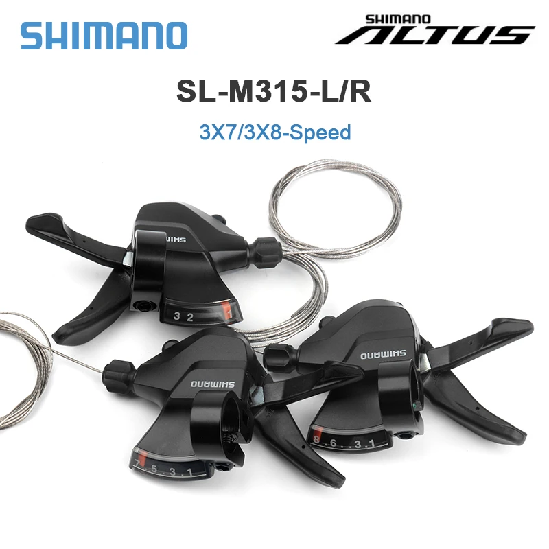 Shimano Altus SL-M315 MTB Shifter Lever 3x8 Speed 3x7 Speed Mountain Bike Shift Trigger 27S  21S Rapid Fire Plus Shifter Cable