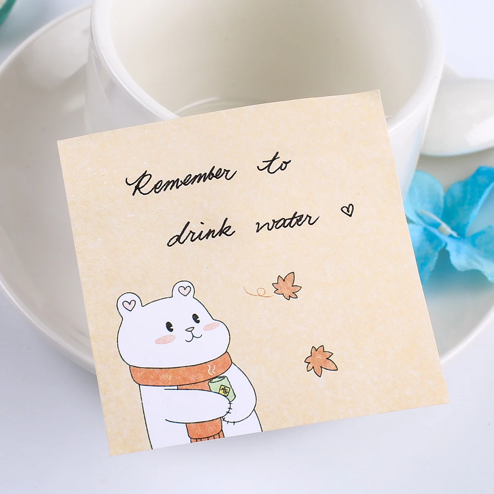 Kawaii Bear Sticky Notes, Memo Pad Papel engraçado, Post Notepad, Tab Index, Planejador Diário, Agenda, Check List, para fazer livros, Papelaria bonito