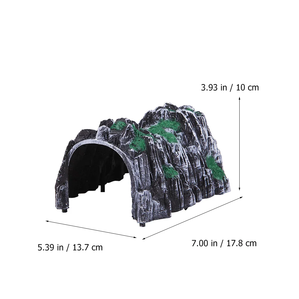 3 szt. Symulowana jaskinia Model sceny zabawki dla chłopców piaskownica stołowa tunel miniaturowy pociąg utwór plastikowa symulacja sztuczne dziecko