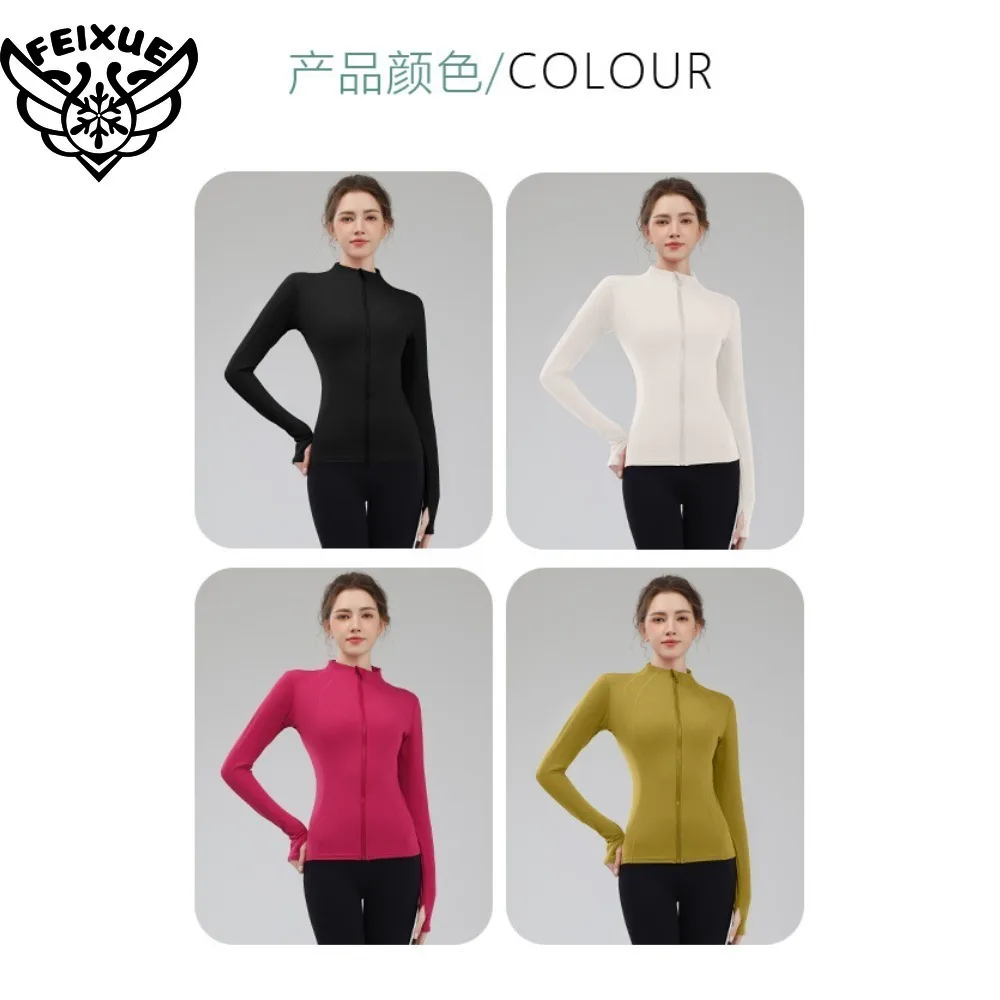 

Running Wear Athletic Sports T-Shirts Tops Women Long Sleeve Shirt Sports Jacket Women Seamless Yoga Wear Jacket