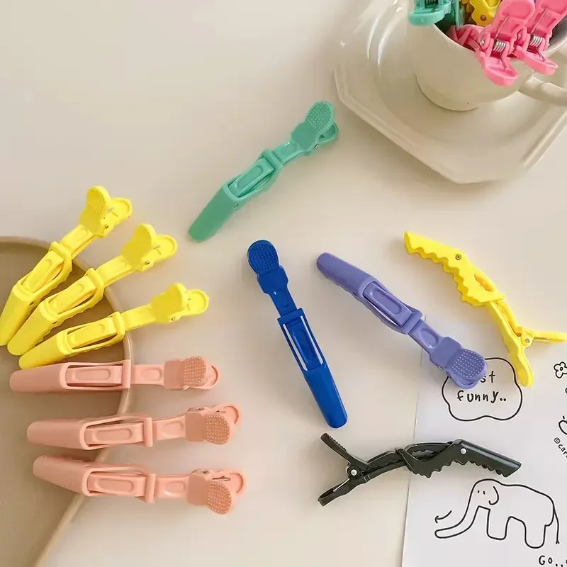 6 قطعة تصفيف الشعر التمساح كليب صالون بيرم صبغة شعر البلاستيك دبوس الشعر شعر مستعار كليب حلاقة التقسيم تصفيف كليب الإمدادات