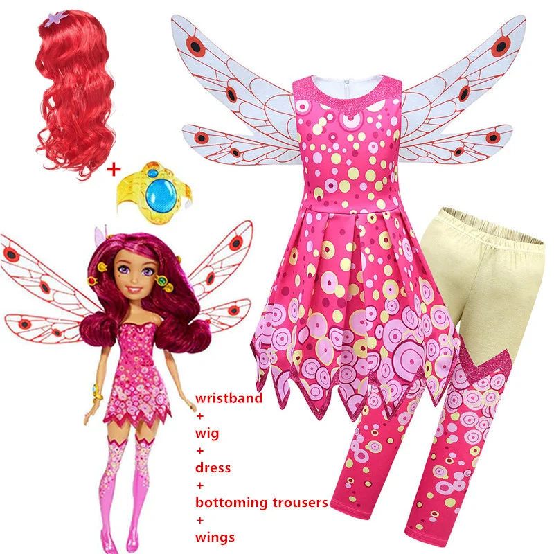 Nuevo disfraz de Mia y yo para niñas, pantalones de disfraz de Mia, pelucas, ropa de fiesta de cumpleaños, carnaval, disfraces de Halloween para niñas