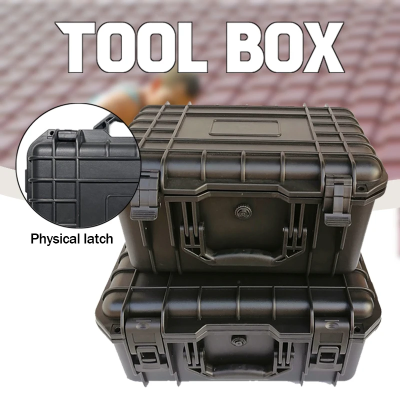 Boîte à outils en plastique ABS, grande mallette rigide étanche, boîte à outils de sécurité antichoc pour valise mécanique, boîte de rangement d'outils