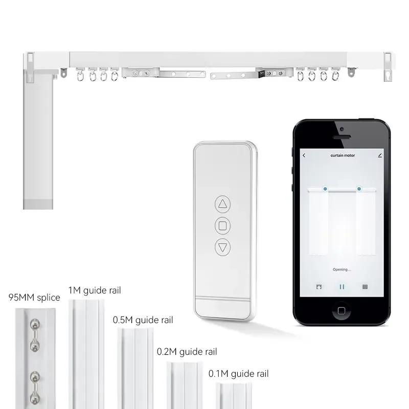 BOLRZO Golden Security WIFI ZIGBEE Smart Home Curtain Motor Kit with Google Home Alexa Electric Silent Motor DIY Kit Tuya APP