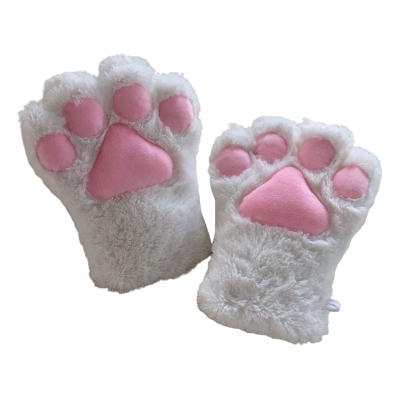 Luvas pata urso novidade para garra gato acolchoadas luvas dedo completo cosplay prop brinquedo