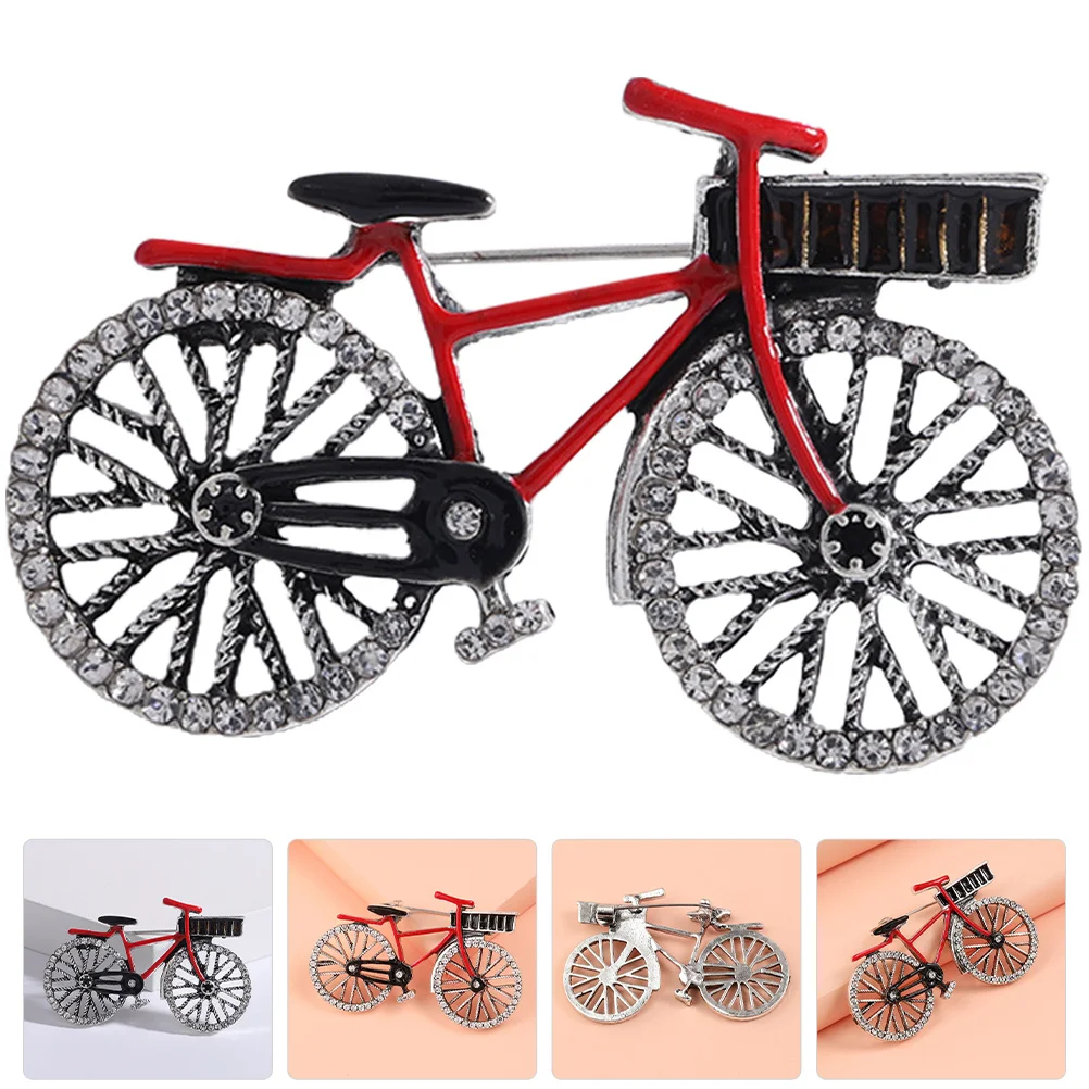 

Stylish Bike Themed Brooch Rhinestone Metal Pin for Women Dresses Coats Bags Hats Scarves Party Banquet Wedding Wear