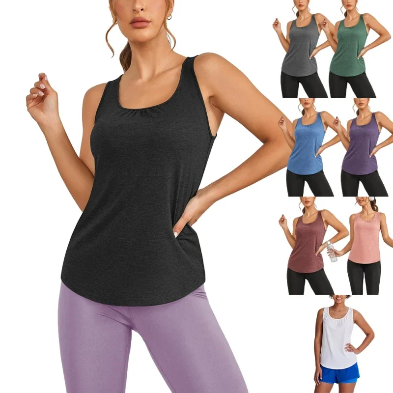 Women's Sportswear Vest Yoga Wear Running Fitness T-Shirt Comfortable and Loose Casual Clothes