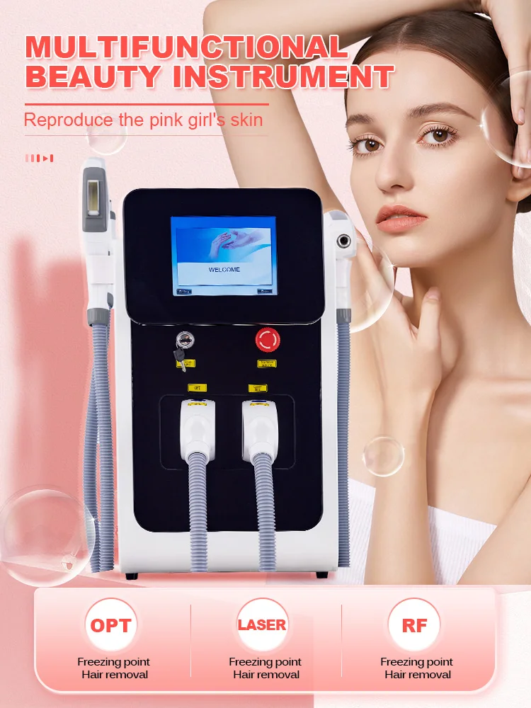 

Picosecond pigment removal machine 3 in 1 laser OPT Hair and tattoo removal machine Nd Yag Q-switched laser