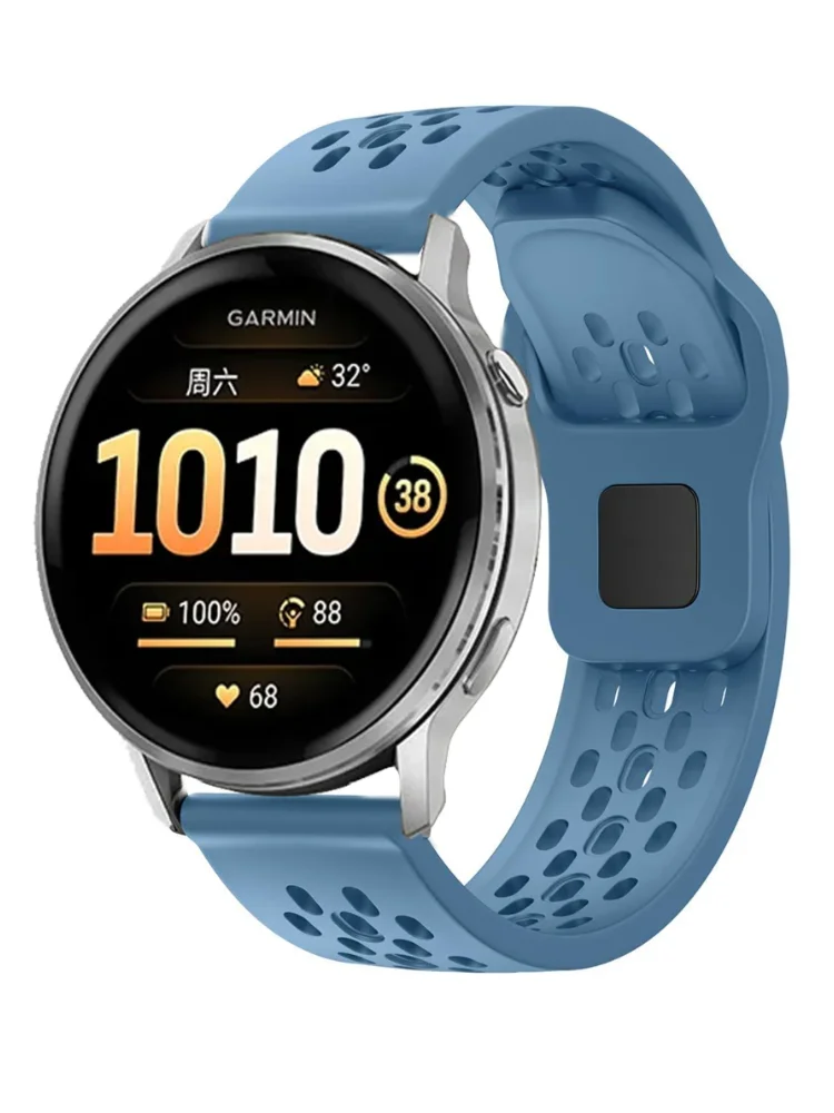 Pasek silikonowy 18mm 20mm 22mm do Garmin Venu 4 45/41mm Forerunner 165 265 55 245 570 47/42mm Bransoletka Garmin Active 6 5 Correa — 2