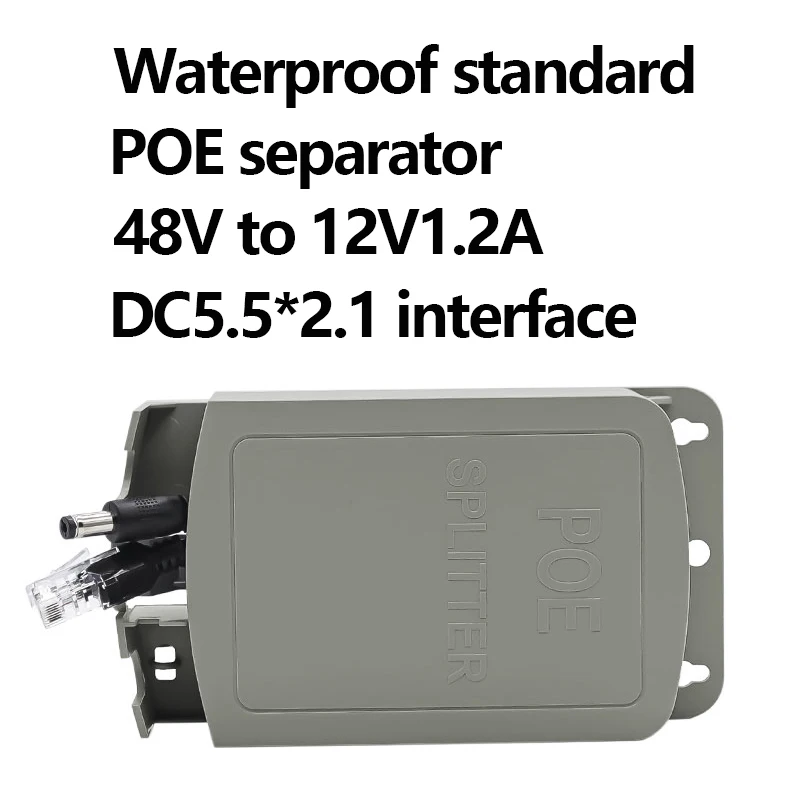 جديد مقاوم للماء POE الفاصل IP67 48 فولت إلى 12 فولت IEEE 802.3af/at محول لنظام الأمن كاميرا IP في الهواء الطلق CCTV