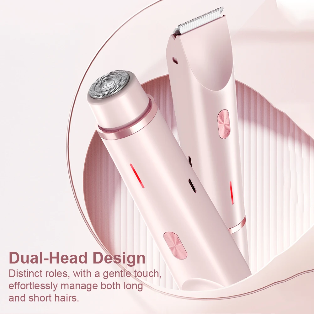 Hair Removal Razor for Women Waterproof Body Hair Trimmer Rechargeable Pubic Hair Trimmer for Pubic Legs Body Hair