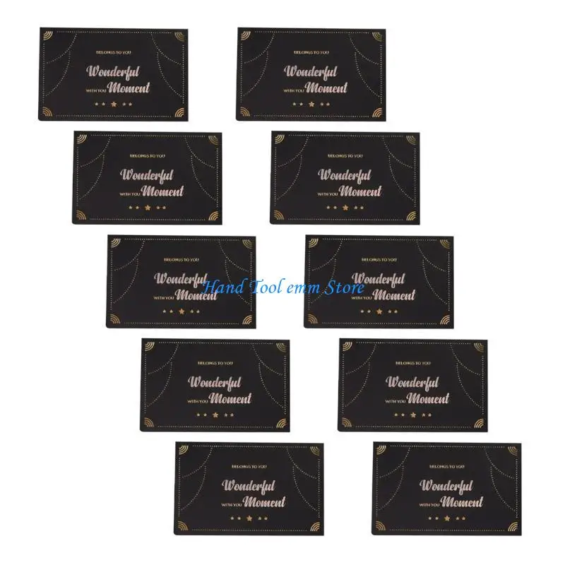 H37F 10 Cái/bộ Dập Nổi Lá Vàng Thẻ Bao Thư Kinh Doanh Cảm Ơn Bạn Thiệp Chúc Mừng Cho Tiệc Sinh Nhật Tắm Cho Bé