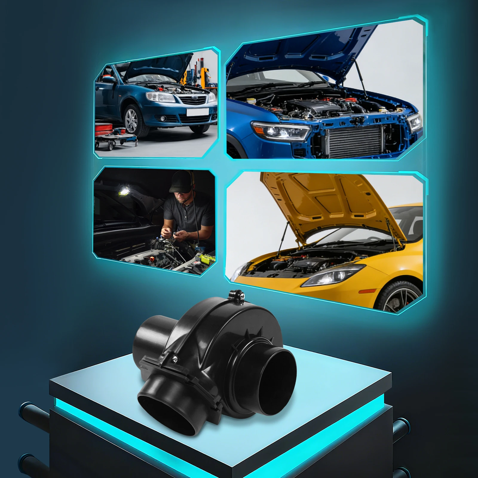 Elektrischer Turbolader, 3-Zoll Universal-Supercharger E-Booster Kaltluftgekühlte Teile Auto-Modifikationszubehör für PKW und LKW – Detail 1