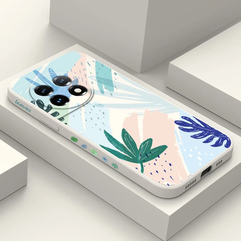 

Colorful Leaves Phone Case For Oneplus 13 13R 12 12R 11 11R 10 10R 10T 9R 9RT 9 8T 8 7 7T Pro 5G Liquid Silicone Cover