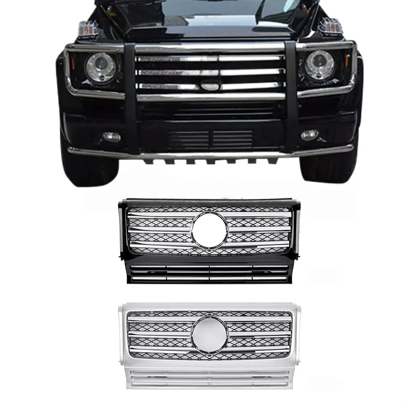 

W463 G63 Style Front Grille ABS Material Car Front Grill Manufacturers for G Class W463 G500 G550 G350 Accessories Bumper Grille