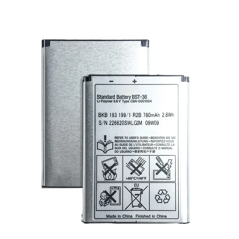 3.6V 780mAh BST-36 Battery for Sony Ericsson J300 K510i X0001 Z550a K310 J300C K310i Z550C K320 W200 Z550 BST 36