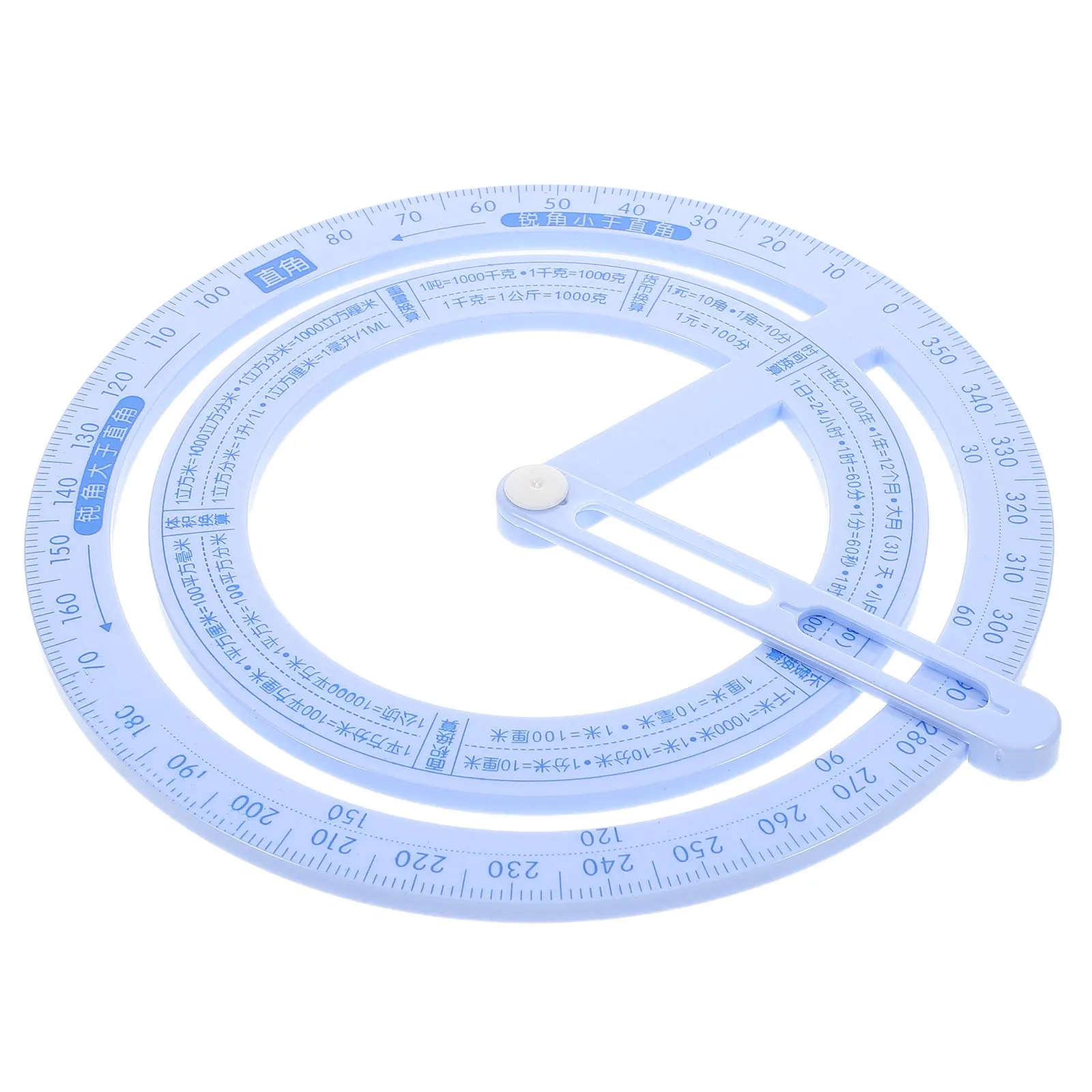 4Pcs Circular Protractor 360 Degree Rotation Precision Angle Finder Engraved Ruler for Woodworking Geometry Drawing