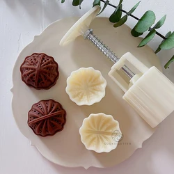 2Pcs/Set 50g Walnut Mooncake Mould Mid Autumn Festival Blessing Pastry Mould Sugarcraft Cookie Stamp ABS Plastic Chinese Style