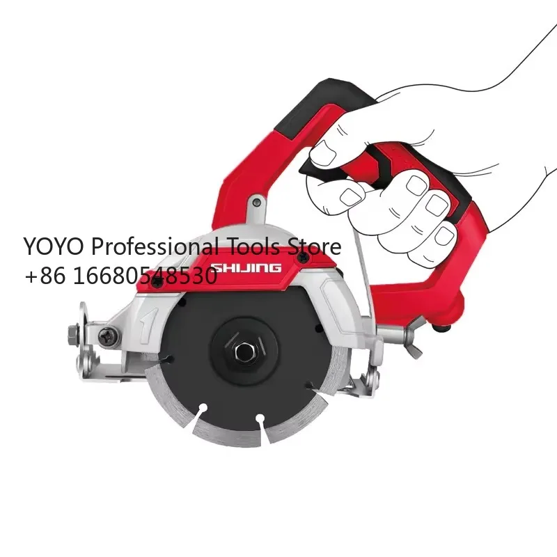 

j6WSHIJING 1300W Electric Cutting Circular Saw Portable Hardware Hand Power Tools Set 110mm Blade Marble Cutter Machine