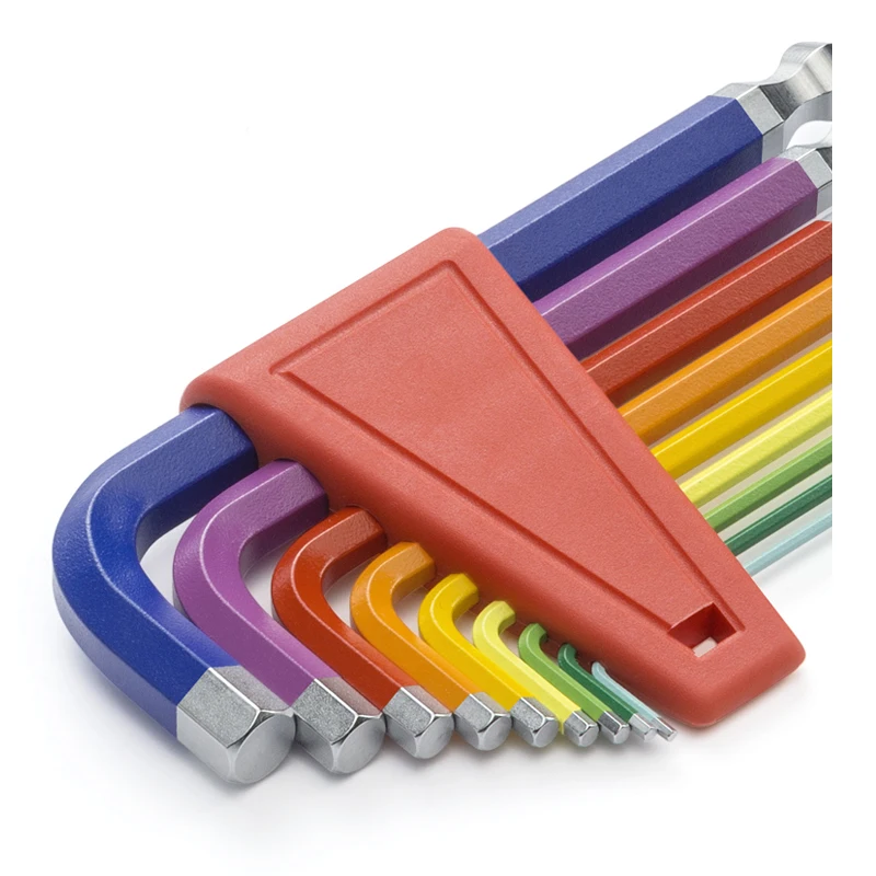 PB SWISS TOOLS L-Key Wrench Sets Premium Hex Key Allen Wrenches Rainbow Color Long Arm Ball End NO.PB 212 H-6RB