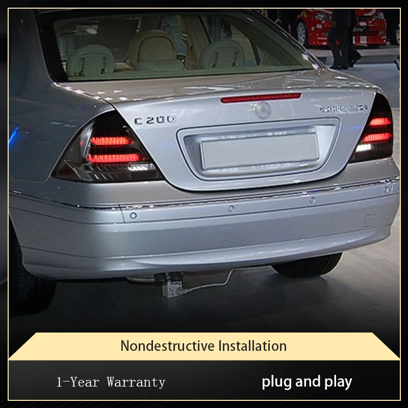 

Автомобильные фары для Benz 2000-2006 C180 C200 C230 C240 C320 Классический дизайн W203 Полностью светодиодный DRL Задний фонарь Аксессуары для линз проектора