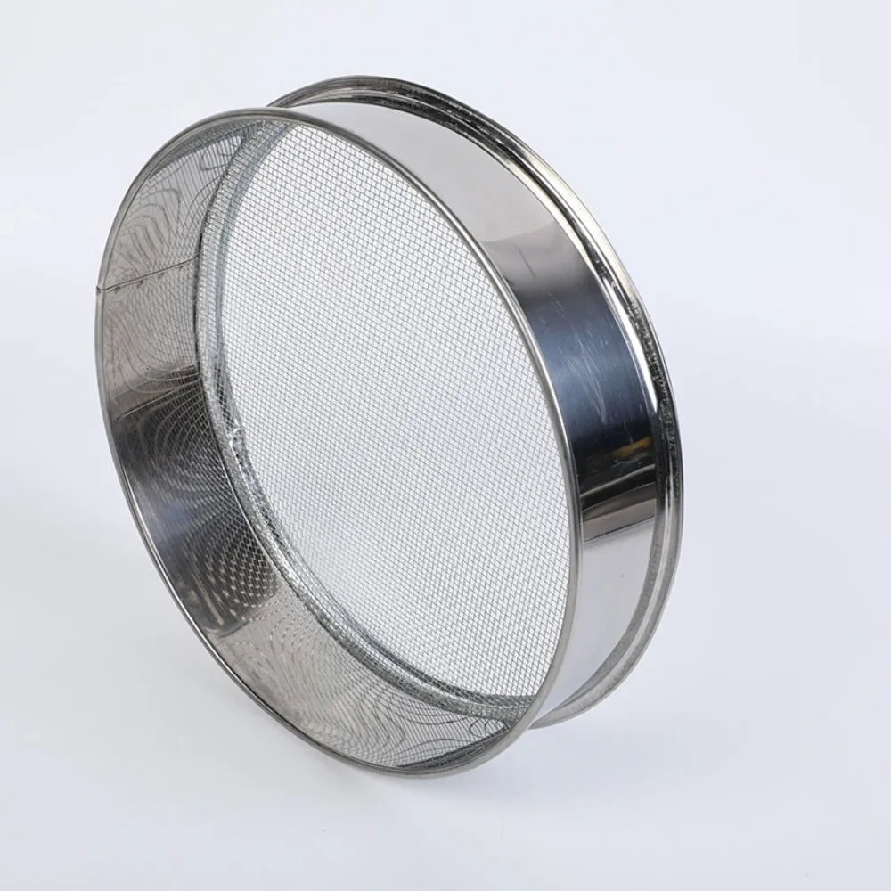 20cm Stainless Steel Mesh Strainer 100/200 Mesh Kitchen Gadgets Punching Frame Double-layer Standard Sample Sieve