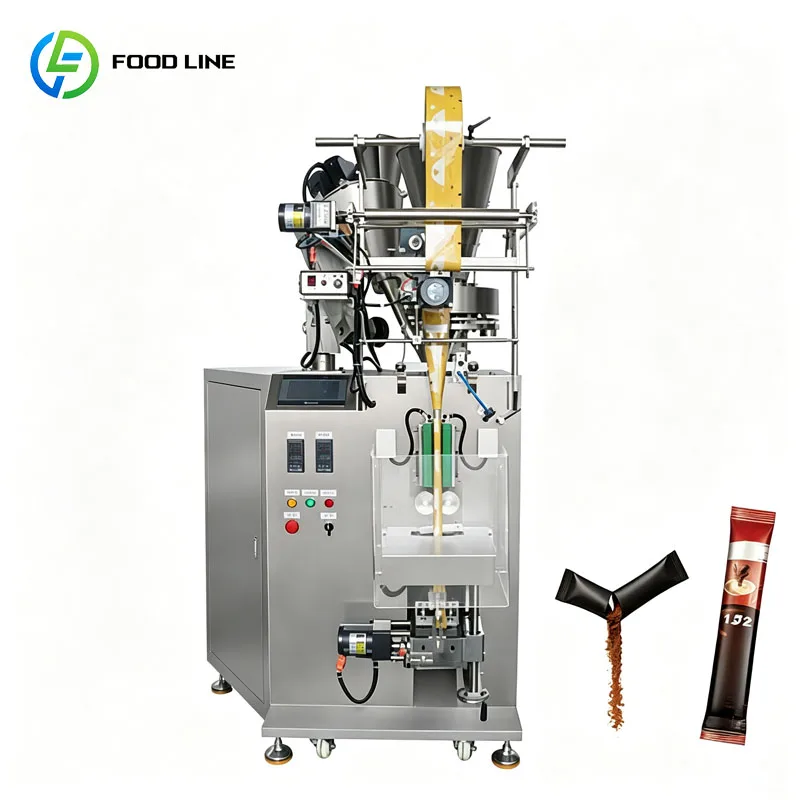 Vertical Packaging Machine Automatic Pouch Filling Sealing System For Coffee Sugar Cereal Snack Food Customized