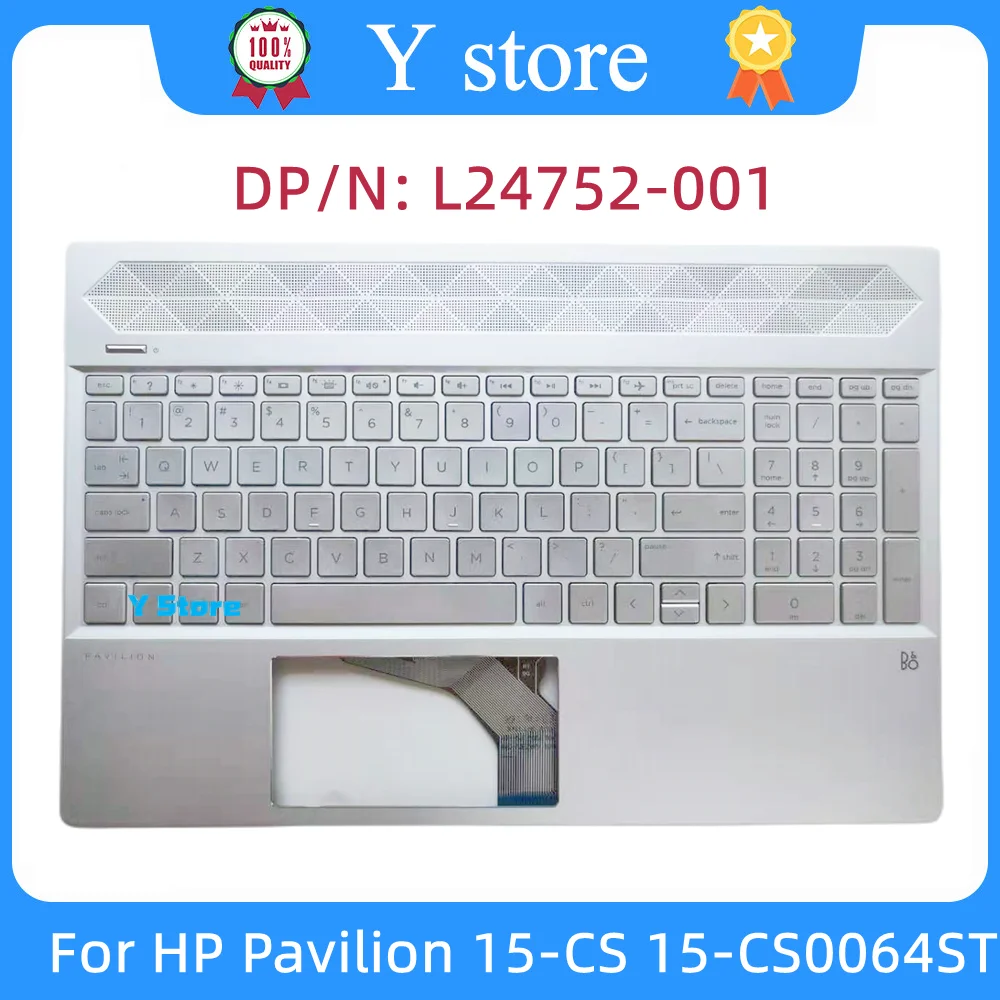 

Y Store NEW Palmrest Backlit Keyboard For HP Pavilion 15-CS 15CS 15-CS0064ST L24752-001 Silver 15-CW 15-CS1006TX TPN-Q208